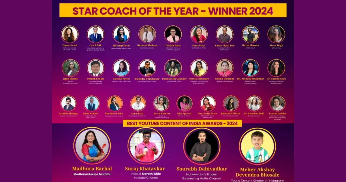 Success Unveiled: Star Coach of the Year Award - 2024 & Best YouTube Content Award - 2024